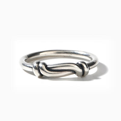 Jeulia "Twisted Knot" Sterling Silver Ring