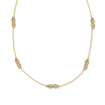 Jeulia "Eternal Promise" Infinity Design Slim Sterling Silver Necklace