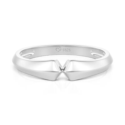 Jeulia Classic Geometric Men's Ring Sterling Silver