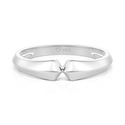 Jeulia Classic Geometric Men's Ring Sterling Silver
