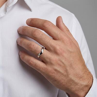 "Silent Language of Us" Men's Wedding Band