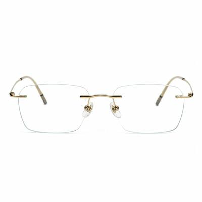 Casey Gold Rectangle Glasses