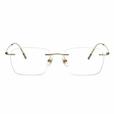 Casey Gold Rectangle Glasses