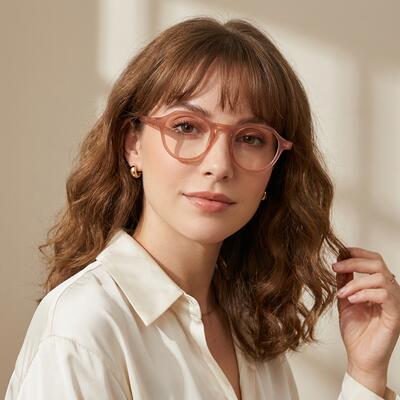 Madeline Pink Round Glasses