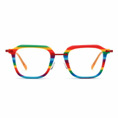 Zechariah Multicolor Square Glasses