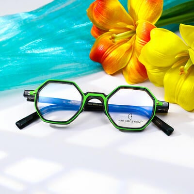 Quintin Green Geometric Glasses