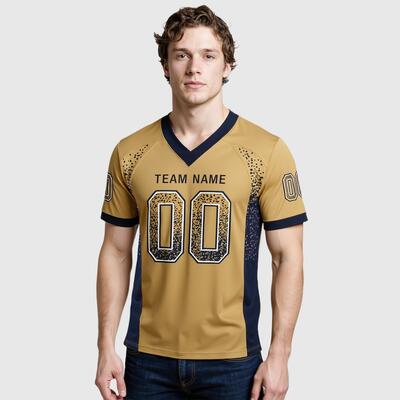 アメリカンフットボール ジャージ Vネック 半袖Tシャツ ユニセックス 男女兼用 カスタマイズ可能