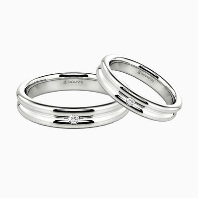 "Silhouettes of Us" Couple‘s Ring Set
