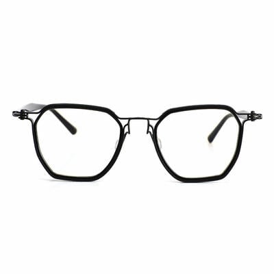 Elizabet Black Geometric Glasses
