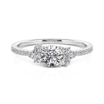 Jeulia Minimalist Round Cut Eternity Engagement Ring
