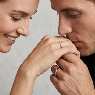 "Silent Language of Us" Couple‘s Ring Set