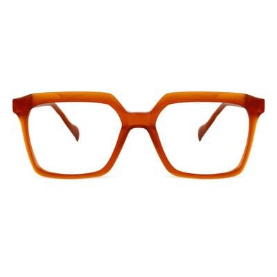 Senior Orange Quadratische Brille