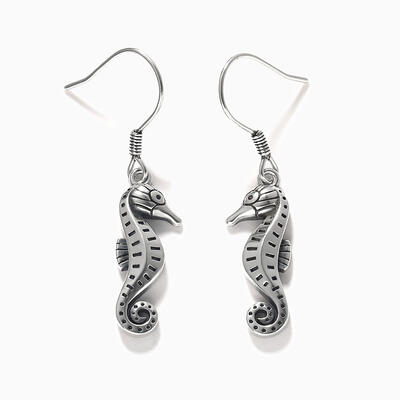 Jeulia Seahorse Design Sterling Silver Earrings