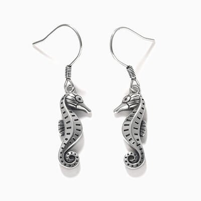 Jeulia Seahorse Design Sterling Silver Earrings