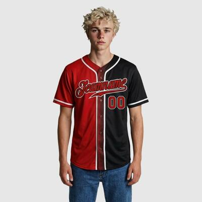 Custom Black Gradient Baseball Jersey – Personalized Design & Bulk Orders Available