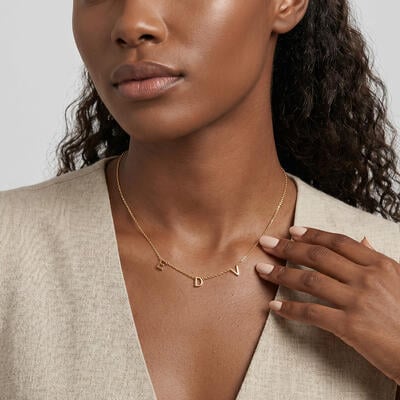 "Badges of the Beloved" Personalized Initial Necklace