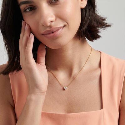 "Kept" Heart Cut Necklace