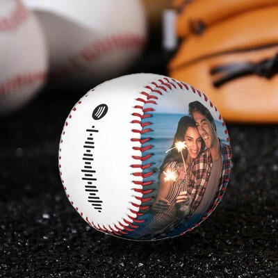 Personalized Baseball with Spotify Song Gift for Couples
