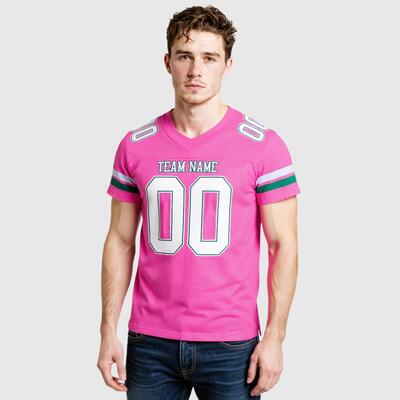 Pink Personalized Football Kit – Add Team Logo + Player ID, Lightweight and Breathable