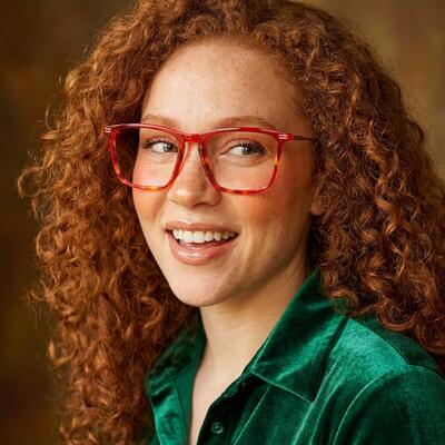 Baker Red Rectangle Glasses