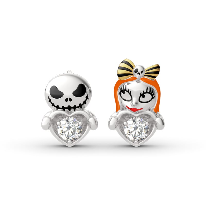 Jeulia Hug Me "Everlasting Love" Round Cut Sterling Silver Earrings
