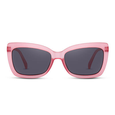 Jeulia "Space Race" Rectangle Pink/Grey Unisex Sunglasses