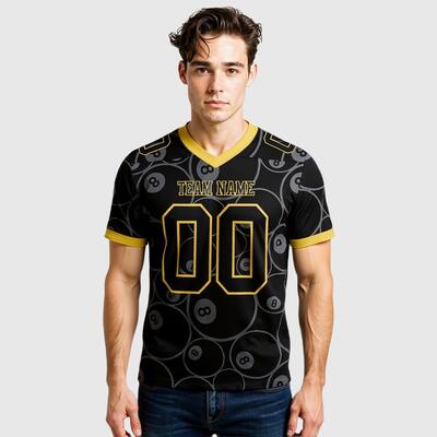 Exclusive Black Football Jersey - Personalized Team Name & Number Stitched