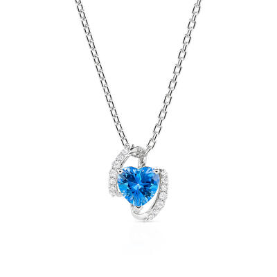 Jeulia Custom Classic Infinity Heart Birthstone Necklace