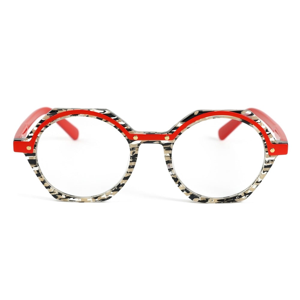 Louis Rote Geometrische Brille