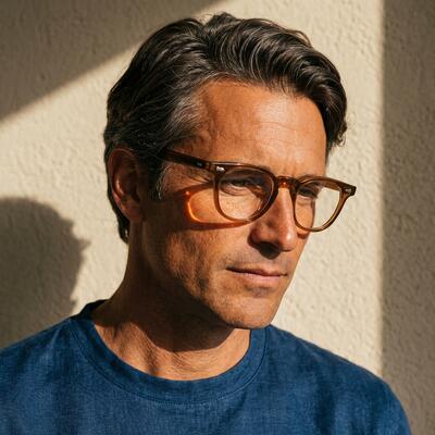 Stanley Lunettes Rondes Marron
