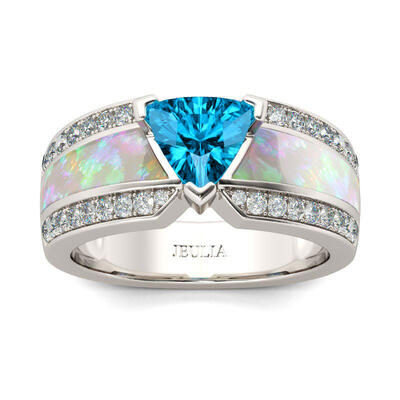 Jeulia Unique Trillion Cut Sterling Silver Ring