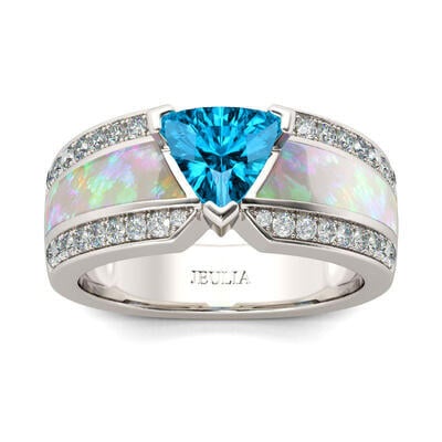 Jeulia Unique Trillion Cut Sterling Silver Ring