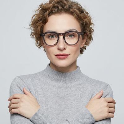 Jesse Gray Square Glasses