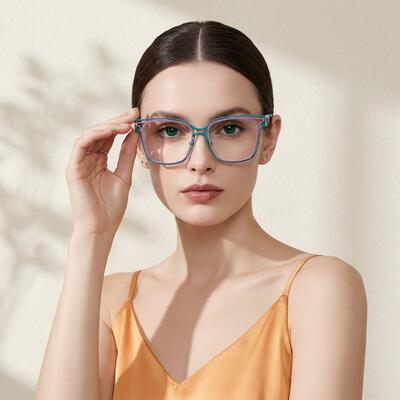 Joanne Blue Square Glasses