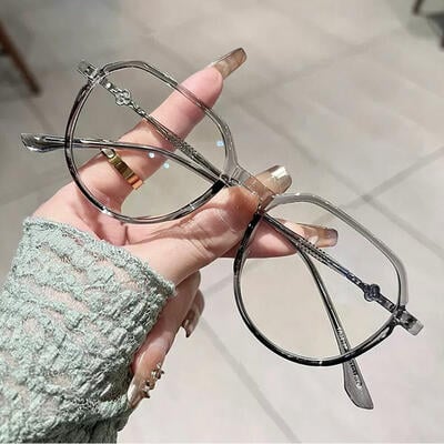 Gemmy Gray Geometric Glasses