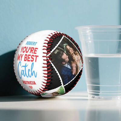 記念日 バレンタインデー ギフト カップル 写真入り 名入り 野球ボール オーダーメイド