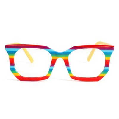 Polly Mehrfarbige Quadratische Brille