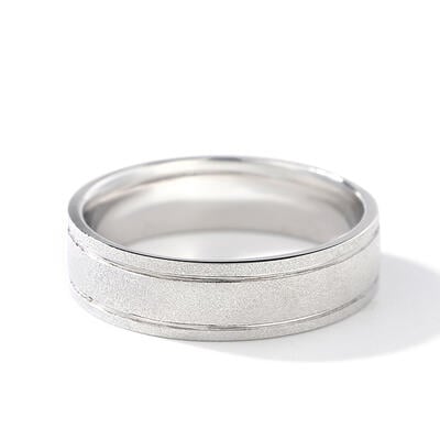 Jeulia Classic Sterling Silver Men's Band