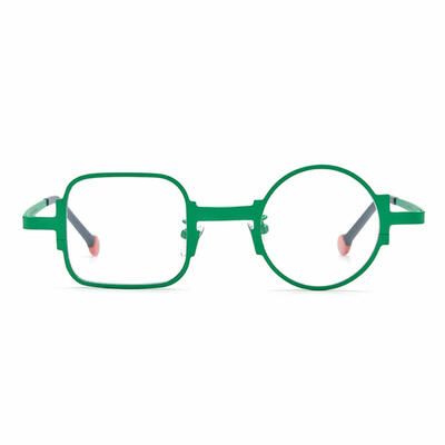 Stella Green Square Round Glasses