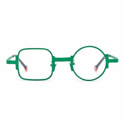 Stella Green Square Round Glasses