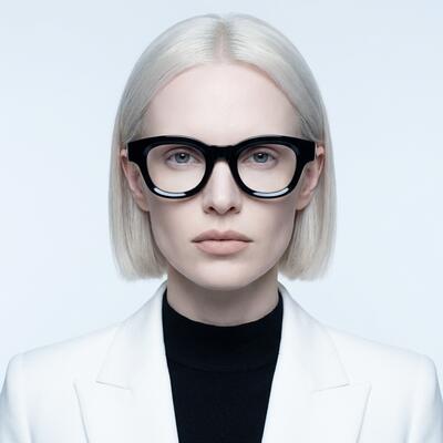 Motley Black Square Glasses