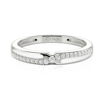 Jeulia Minimalist Twisted Wedding Band for Women