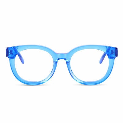 Haley Blue Round Glasses
