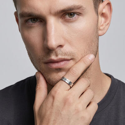 "The Gleaming Bond" 6mm Tungsten Carbide Men's Wedding Ring