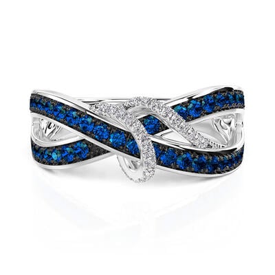 Jeulia Knot Inspired Crossover Eternity Ring for Women