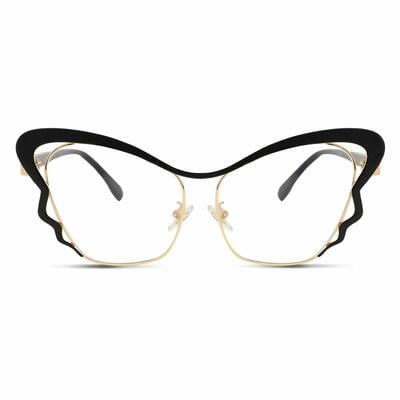 Snow Black Cat Eye Glasses