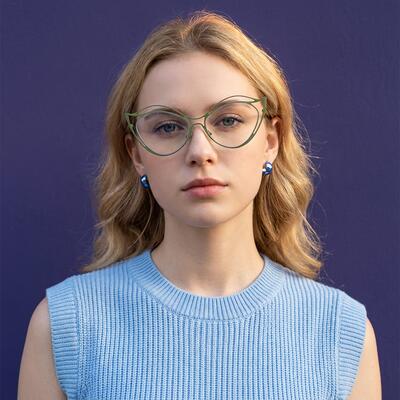 Bentham Green Cat Eye Glasses