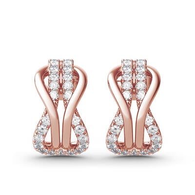 Jeulia Infinity Love Sterling Silver Earrings