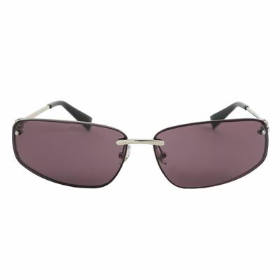 Elias Silberne Rechteckige Sonnenbrille