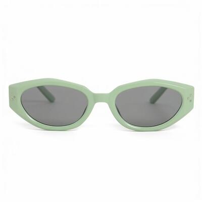 Charles Lunettes de soleil Ovales Vertes